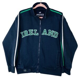 Dolmen Clothing Ireland Mens XXL Full Zip Track Jacket Navy Blue Green White HQ
